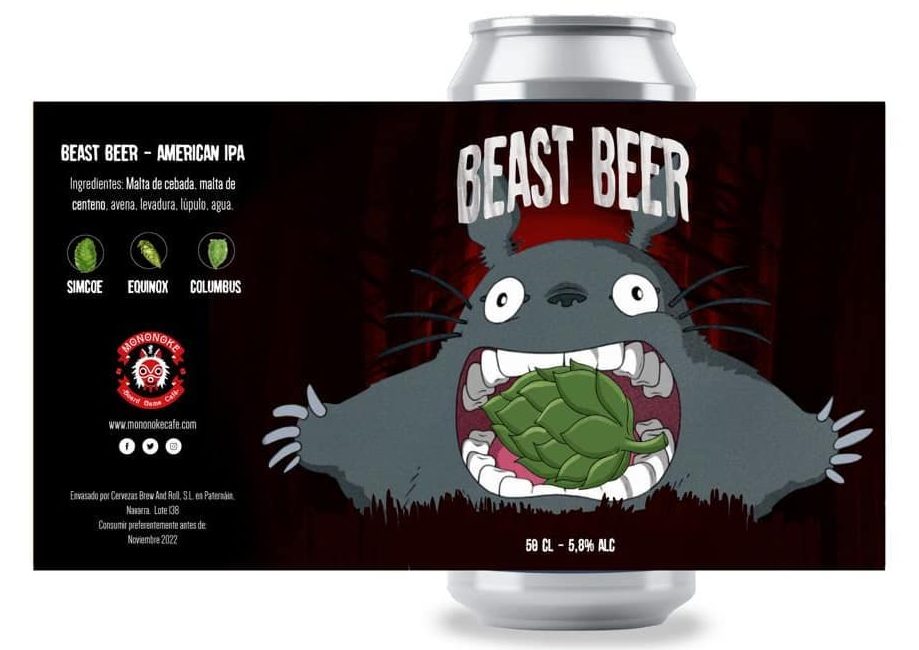 Mononoke: etiqueta de Beast beer