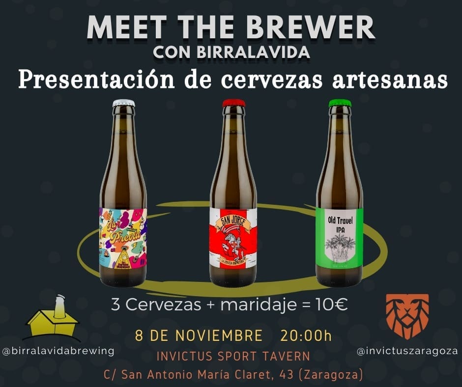 Cata maridada de Birralavida Brewing en Invictus Sport Tavern