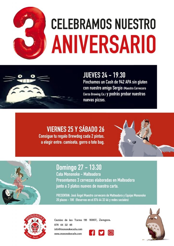 3er Aniversario de Mononoke Café: Fiesta Brewgog