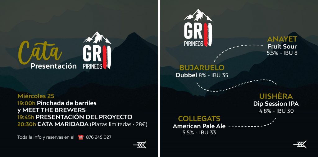Horario de las actividades de la presentación del proyecto GR11 Pirineos en La Malteadora
