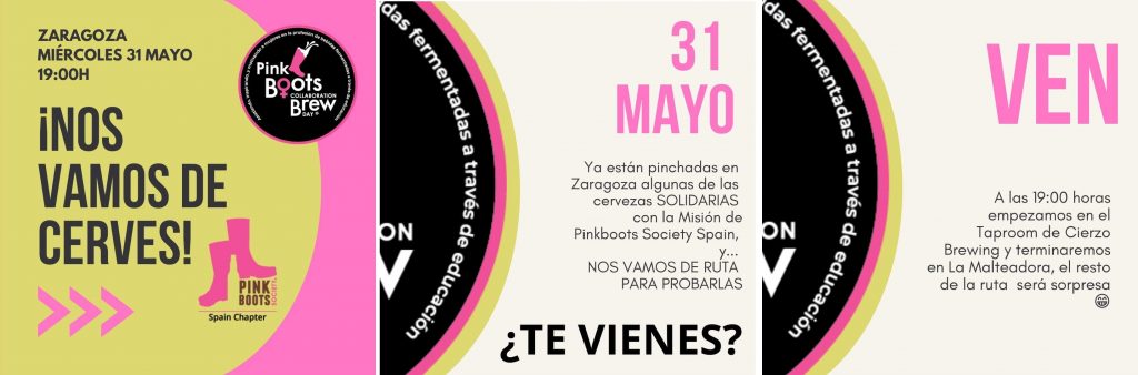 Ruta cervecera por Zaragoza el 31 de mayo con Pink Boots