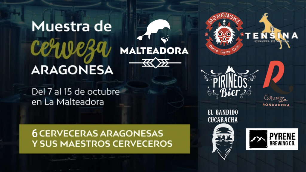 Muestra de cerveza aragonesa para el Pilar 2023 en La Malteadora
