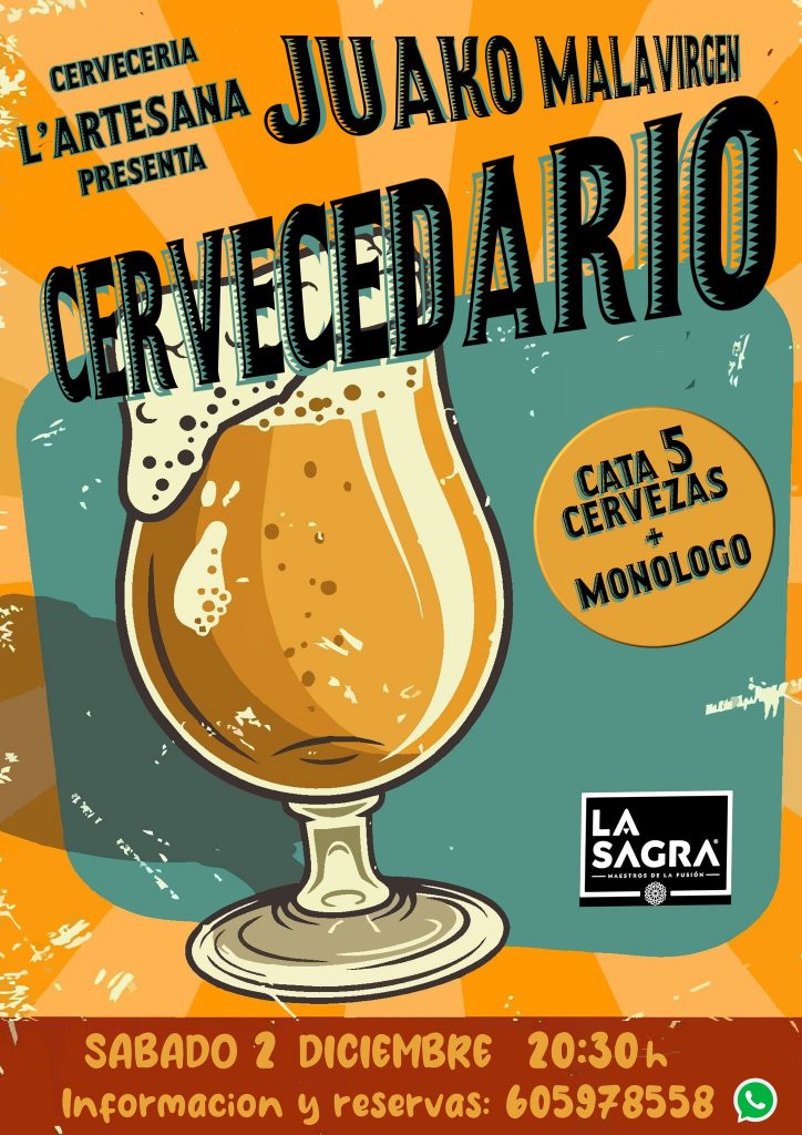Cartel cervecedario en L'Artesana para el 2 de diciembre de 2023