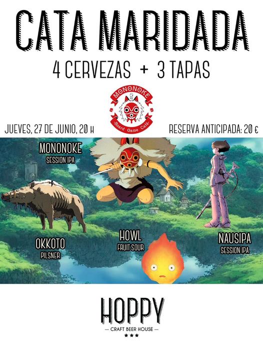 Cata maridada con Mononoke en Hoppy (Zaragoza) 2 Cata maridada Hoppy Craft Beer House