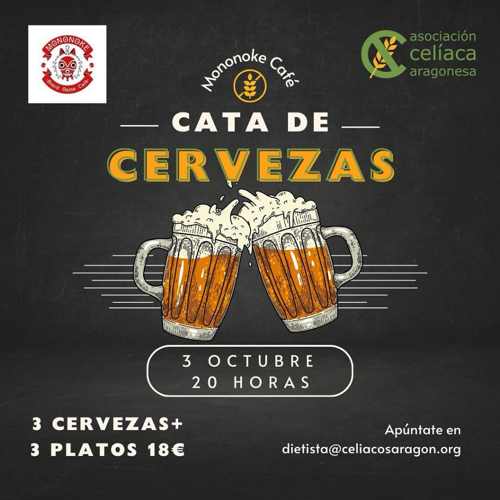 Cata maridada de cervezas sin gluten en Mononoke Café (Zaragoza) 2 Cata cervezas artesanas sin gluten en Mononoke Café el 3 de octubre