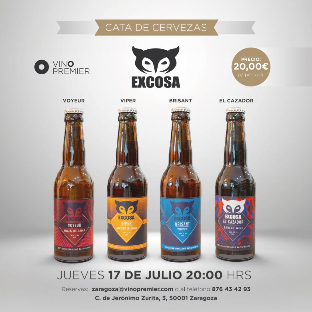 Cata de cervezas de Excosa en Vino Premier