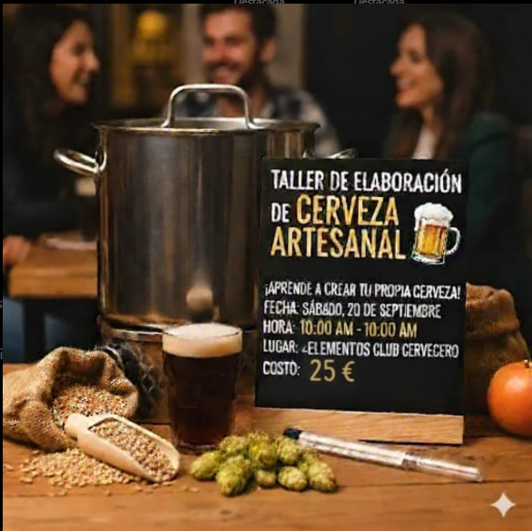 Taller de Elaboración de cerveza en 4 Elementos Club Cervecero