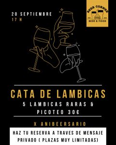 10º AniBEERsario de Beer Corner: cata lámbicas