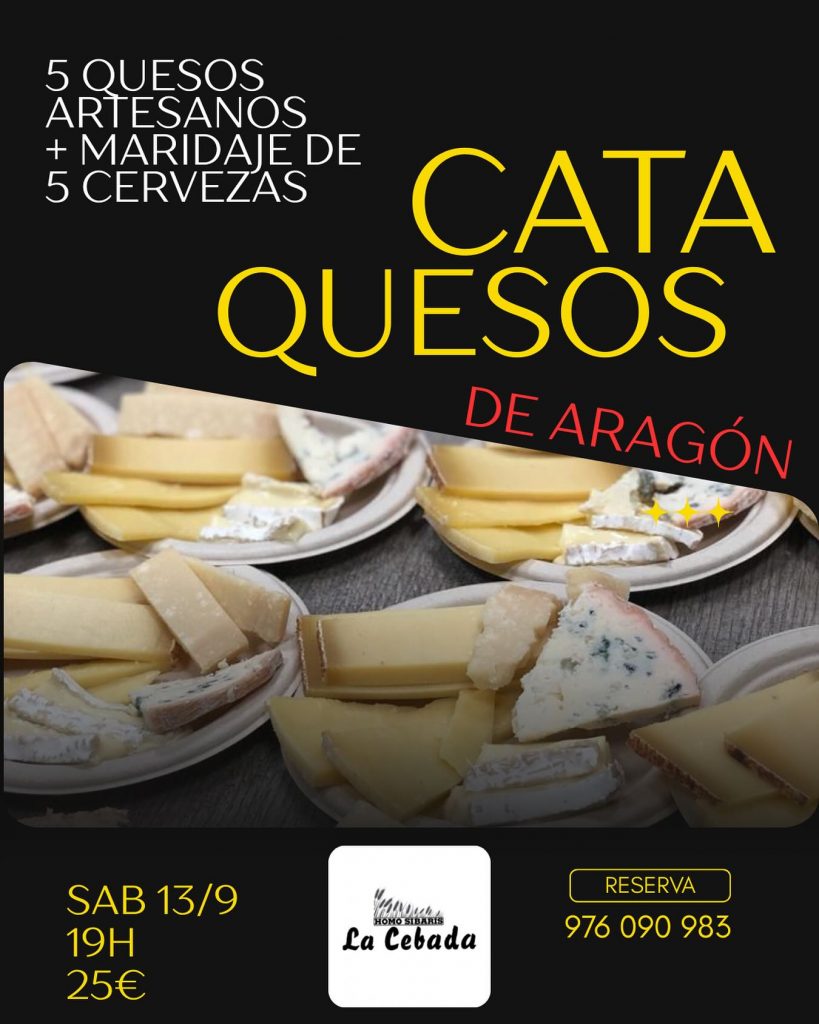 Cata maridada de quesos aragoneses en Homosibaris La Cebada