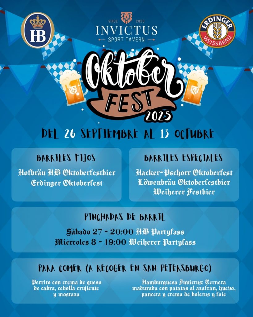 Oktoberfest 2025 en Invictus Sport Tavern
