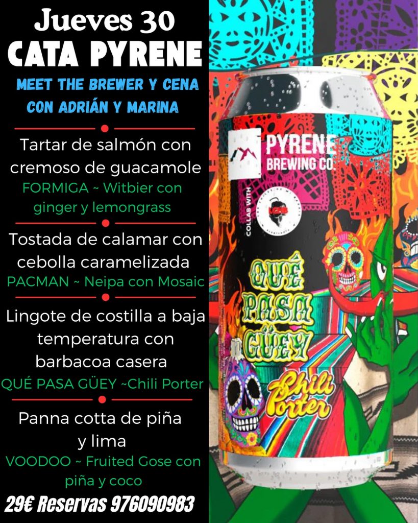 Meet the Brewer y Cata maridada con Pyrene Brewing en Homosibaris La Cebada