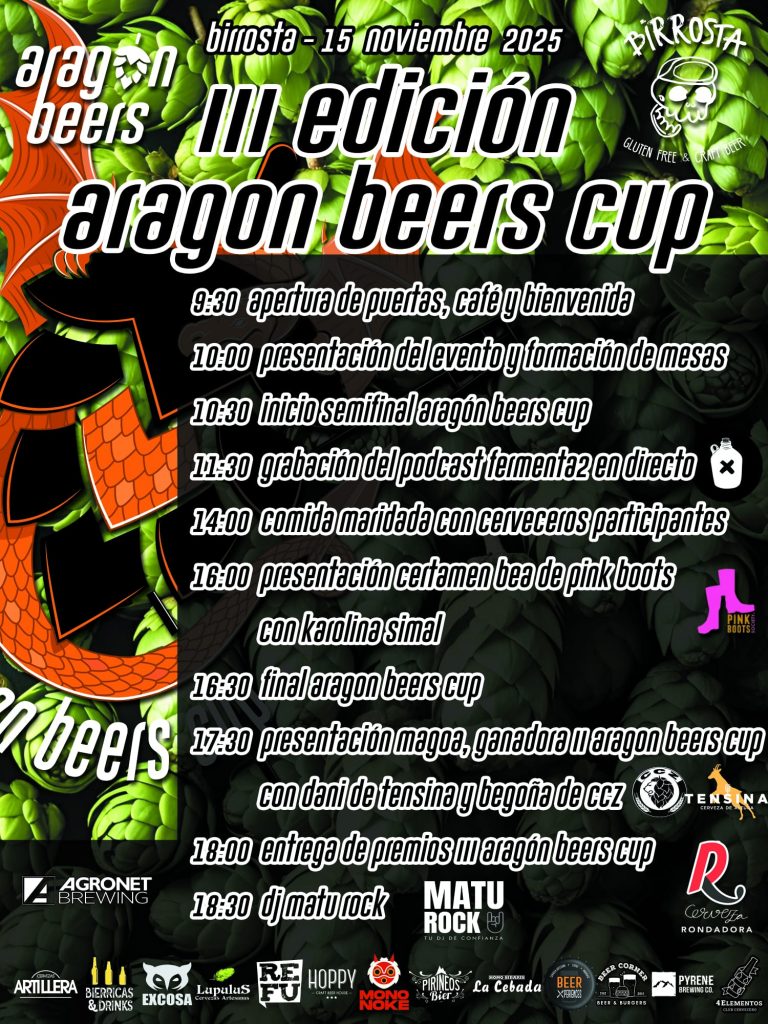 Agenda de actividades de la 3ª edición de la Aragón Beers Homebrewers Cup