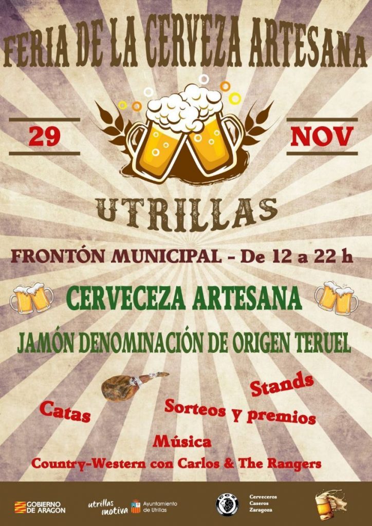 Cartel de la 1ª Feria de Cerveza Artesana de Utrillas