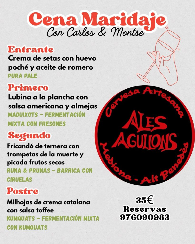 Ales Agullons visitan Homosibaris La Cebada 2 Menú cata maridada Homosibaris La Cebada con Ales Agullons