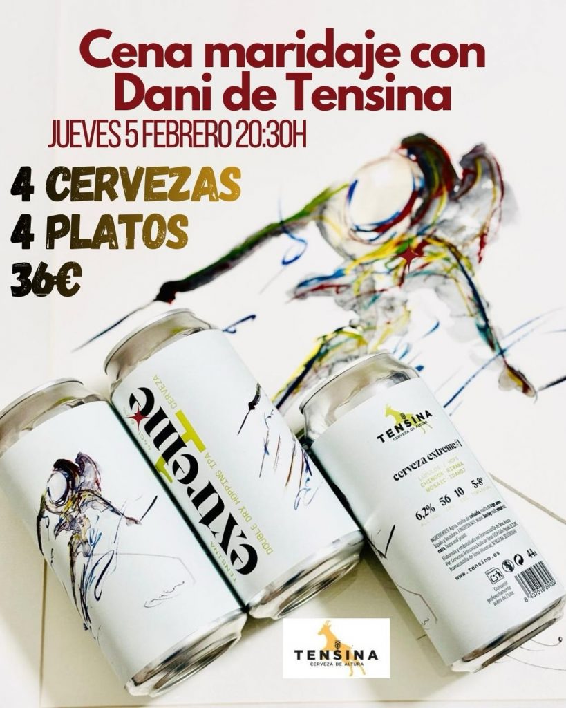 Cata maridada con Cerveza Tensina en Homosibaris La Cebada (Zaragoza) 2 Meet the Brewer y cata con Cerveza Tensina en Homosibaris La Cebada