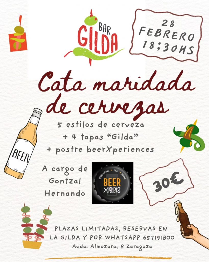 Cata maridada de cervezas por BeerXperiences en Bar Gilda (Zaragoza) 2 Cata maridada de cervezas por BeerXperiences en Bar Gilda