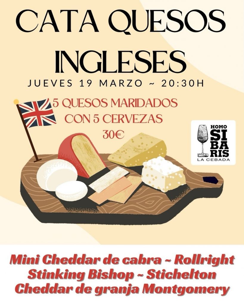 Cata maridada de quesos ingleses en Homosibaris La Cebada