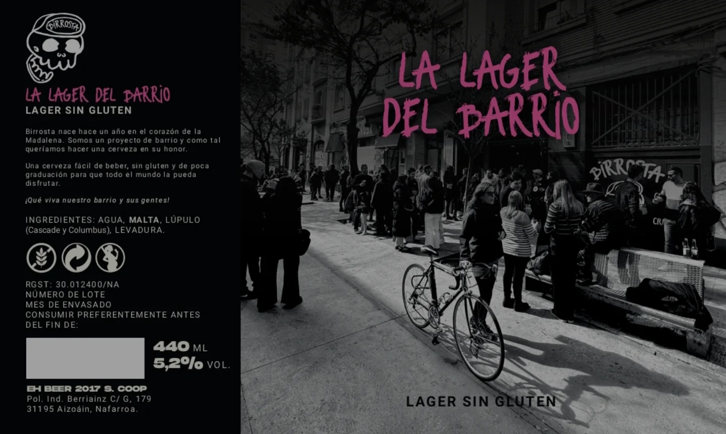 Birrosta Etiqueta Lager del Barrio