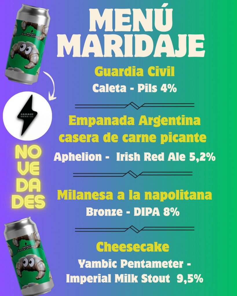 Cata maridada con Garage Beer en Homosibaris La Cebada