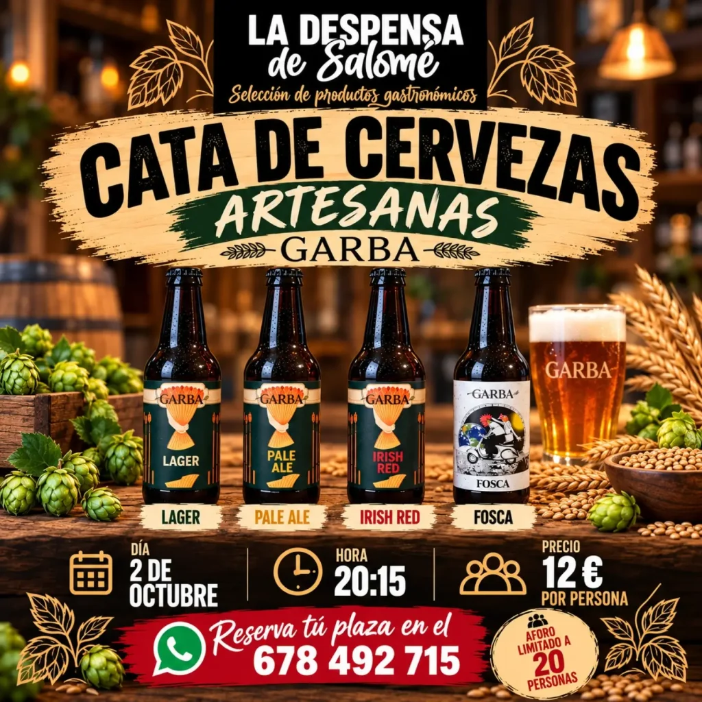 Cata de cervezas artesanas con Cervezas Garba en La Despensa de Salomé (Alagón, Zaragoza) 2 Cata de cervezas artesanas de Cervezas Garba en la Despensa de Salomé