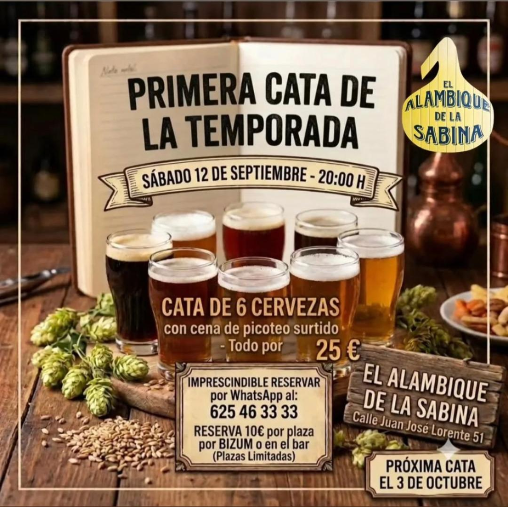 Cata de cervezas en El Alambique de la Sabina