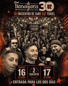 El templo turolense de U2 y la Guinness cumple 30 años en pleno 50º aniversario de la banda de Bono 2 Flanagan’s Temple U2