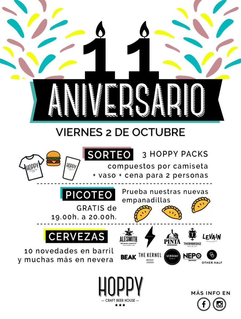 Hoppy celebra su 11º Aniversario