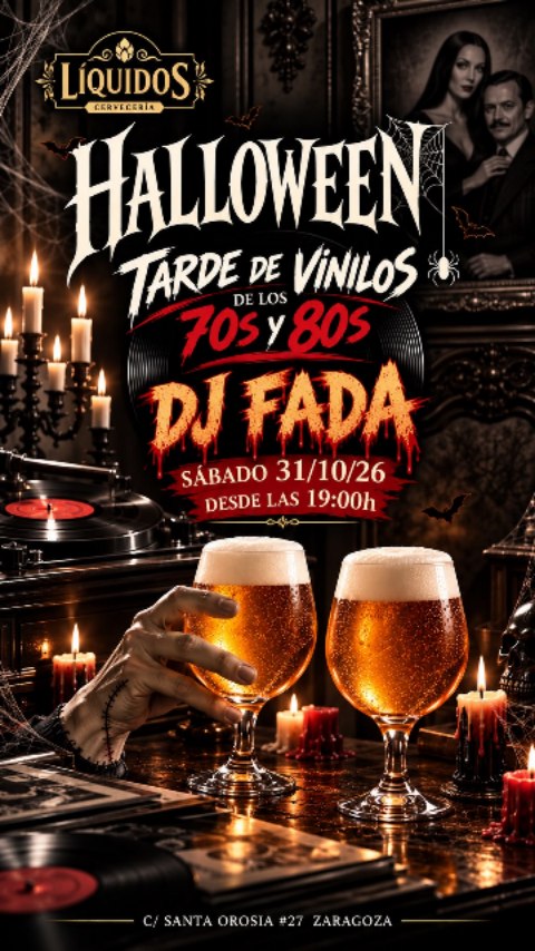 Sesión con Vinilos especial Halloween en Líquidos Cervecería